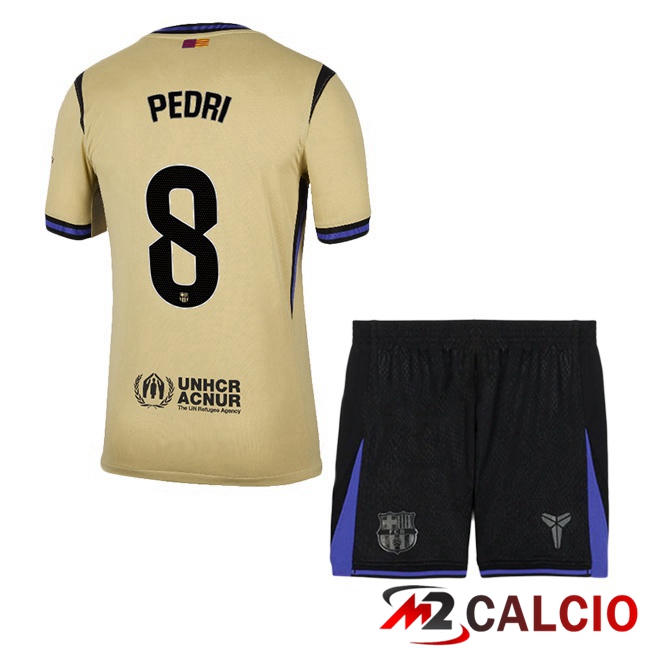 Maglie Calcio FC Barcellona (PEDRI 8) Bambino Seconda Giallo 2025/2026