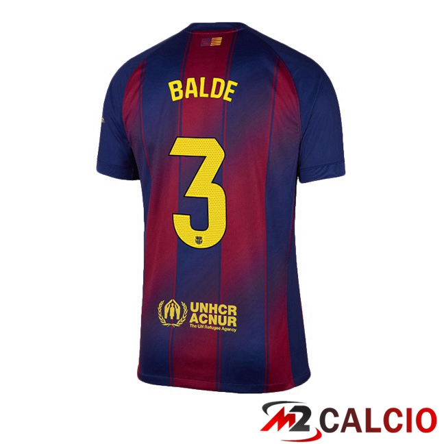 Maglie Calcio FC Barcellona (BALDE 3) Prima Blu Rosso 2025/2026