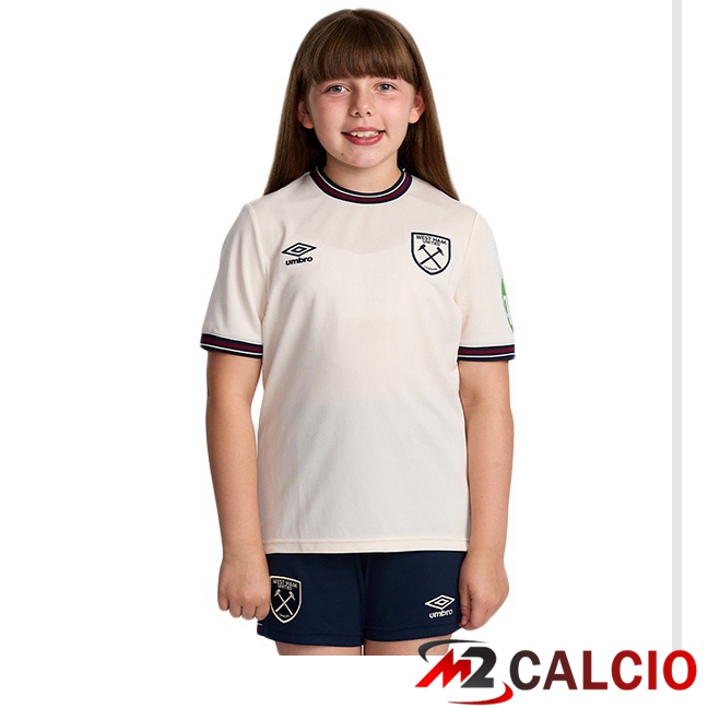 Maglie Calcio West Ham United Bambino Seconda Bianco 2025/2026