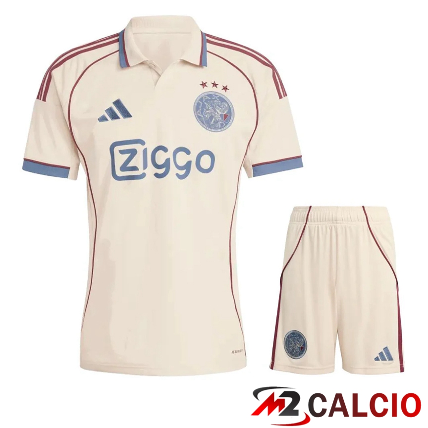 Insieme Maglie Calcio AFC Ajax Terza + Pantaloncini 2025/2026