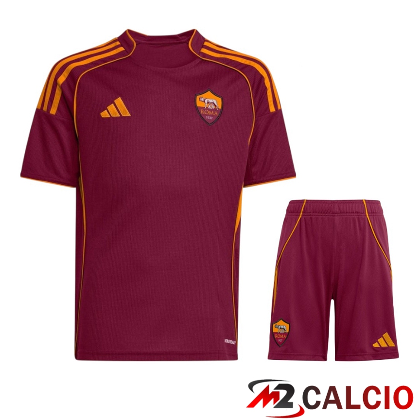 Insieme Maglie Calcio AS Roma Prima + Pantaloncini 2025/2026
