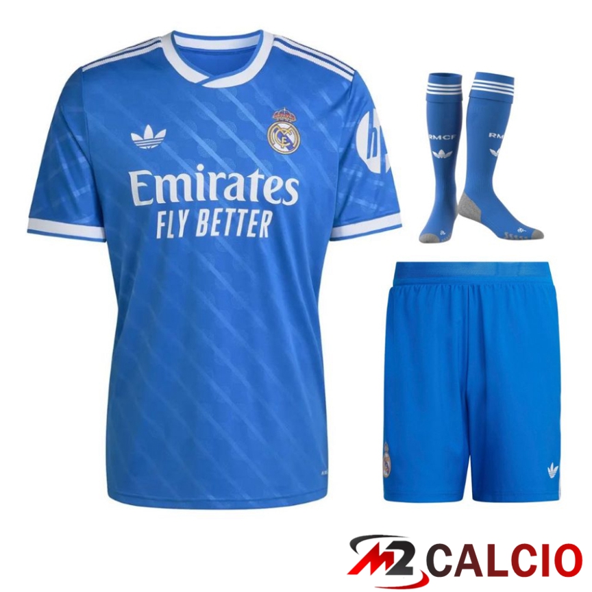 Insieme Maglie Calcio Real Madrid Terza (Pantaloncini + Calzini) 2025/2026