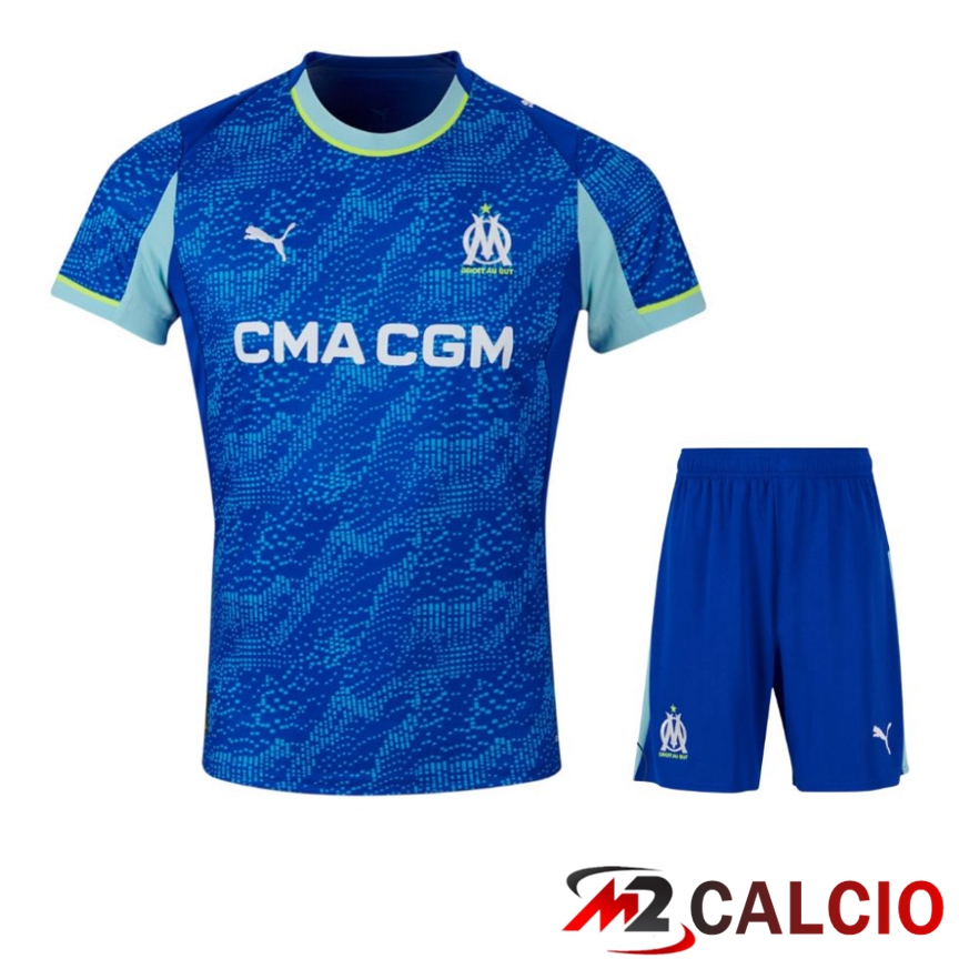 Insieme Maglie Calcio Marsiglia OM Terza + Pantaloncini 2025/2026