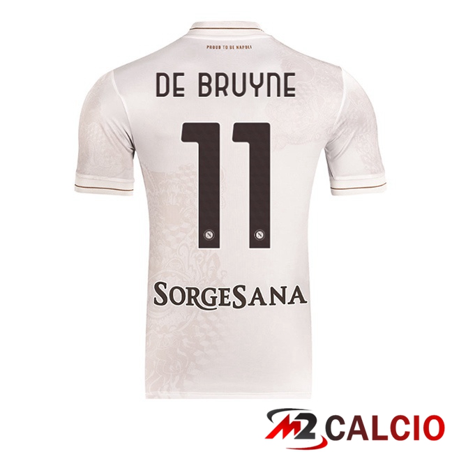 Maglie Calcio SSC Napoli (Kevin De Bruyne 11) Seconda Bianco 2025/2026