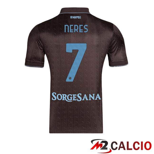 Maglie Calcio SSC Napoli (David Neres 7) Terza Marrone 2025/2026