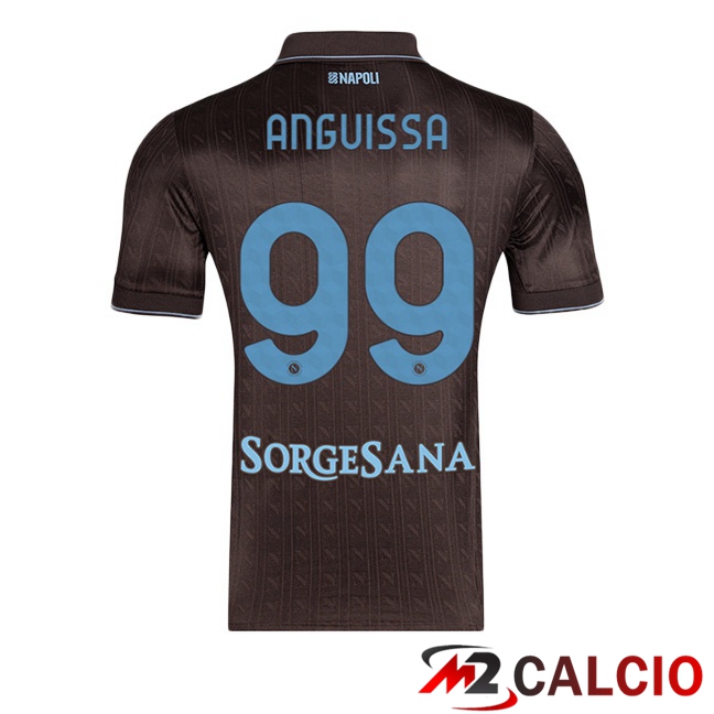 Maglie Calcio SSC Napoli (André-Frank Anguissa 99) Terza Marrone 2025/2026  Maglie Calcio SSC Napoli (André-Frank Anguissa 99) Terza Marrone 2025/2026