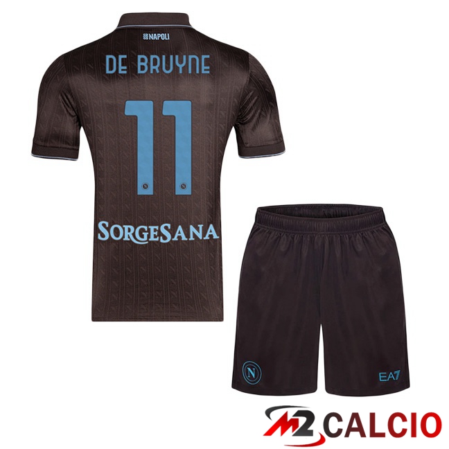 Maglie Calcio SSC Napoli (Kevin De Bruyne 11) Bambino Terza Marrone 2025/2026
