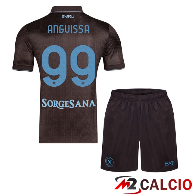 Maglie Calcio SSC Napoli (André-Frank Anguissa 99) Bambino Terza Marrone 2025/2026