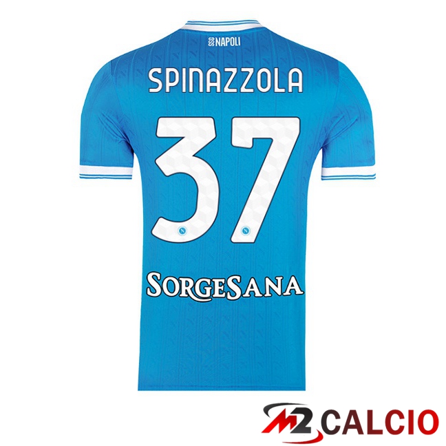 Maglie Calcio SSC Napoli (Leonardo Spinazzola 37) Prima Blu 2025/2026