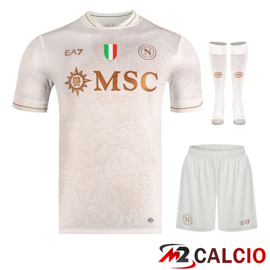 Insieme Maglie Calcio SSC Napoli Seconda (Pantaloncini + Calzini) 2025/2026