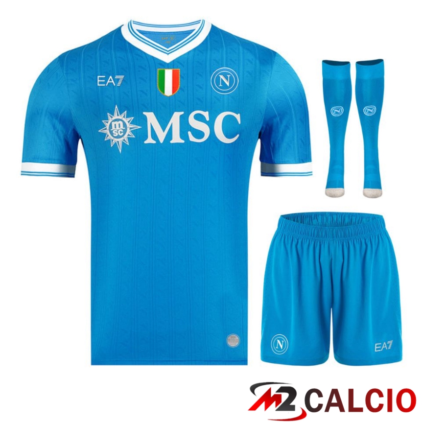 Insieme Maglie Calcio SSC Napoli Prima (Pantaloncini + Calzini) 2025/2026