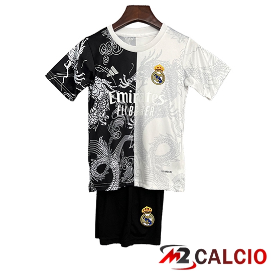 Maglie Calcio Real Madrid Bambino Edizione Speciale Nero/Bianco 2025/2026