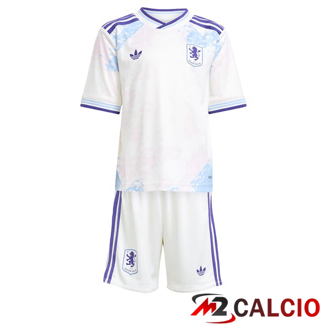 Maglie Calcio Aston Villa Bambino Terza Bianco 2025/2026