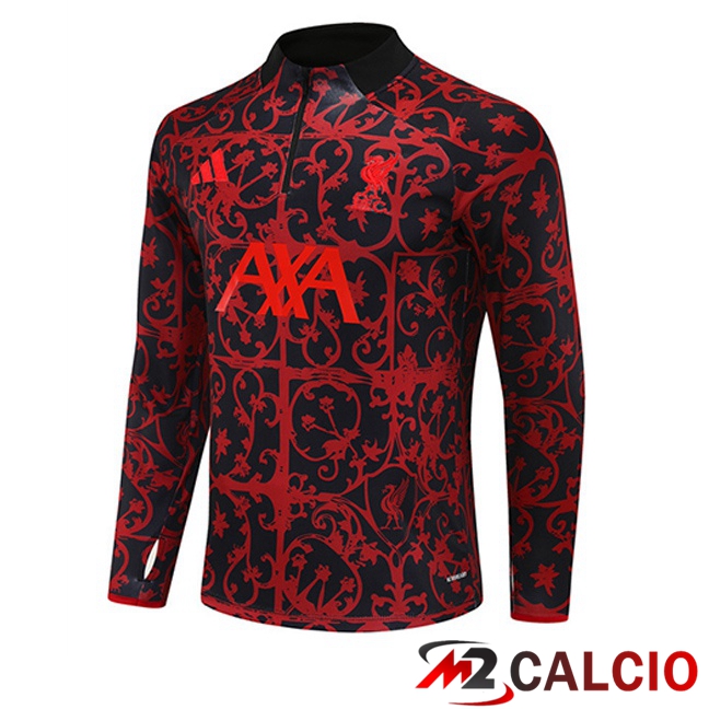 Felpa Allenamento FC Liverpool Nero Rosso 2025/2026