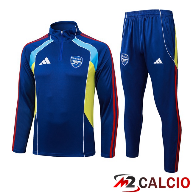 Insieme Tuta Calcio Arsenal Blu 2025/2026  Insieme Tuta Calcio Arsenal Blu 2025/2026