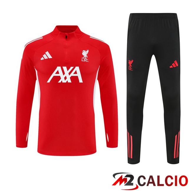 Insieme Tuta Calcio FC Liverpool Rosso 2025/2026  Insieme Tuta Calcio FC Liverpool Rosso 2025/2026