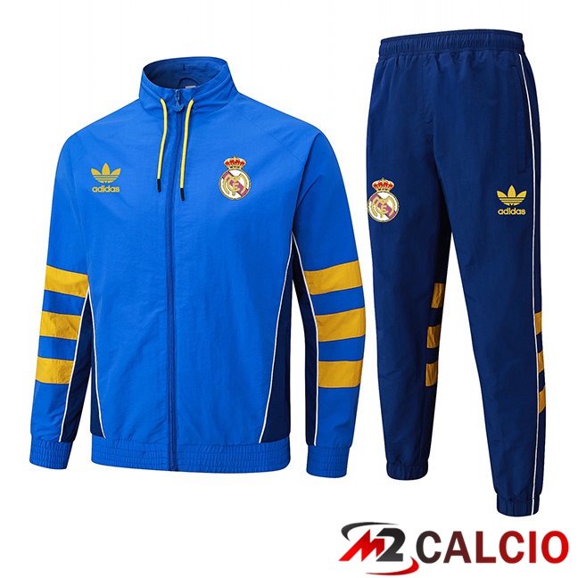 Insieme Tuta Calcio - Giacca Real Madrid Blu 2025/2026  Insieme Tuta Calcio - Giacca Real Madrid Blu 2025/2026