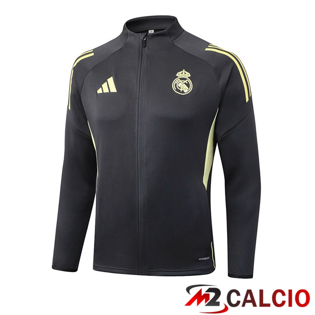 Giacca Calcio Real Madrid Grigio 2025/2026  Giacca Calcio Real Madrid Grigio 2025/2026