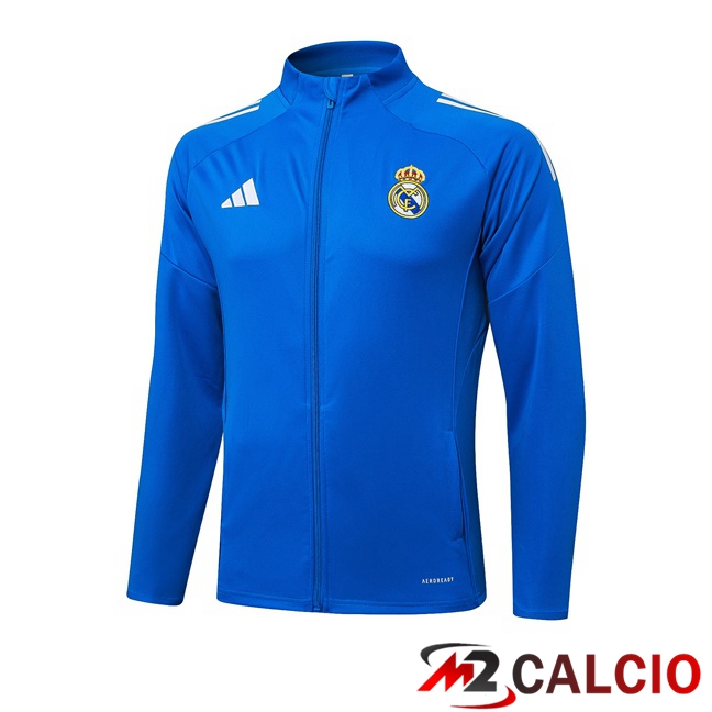 Giacca Calcio Real Madrid Blu 2025/2026  Giacca Calcio Real Madrid Blu 2025/2026