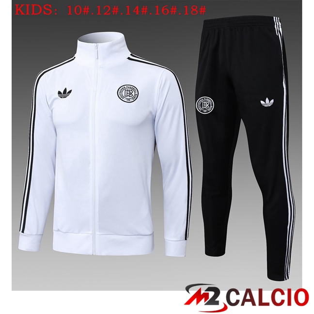 Insieme Tuta Calcio - Giacca Germania Bambino Bianco 2025/2026  Insieme Tuta Calcio - Giacca Germania Bambino Bianco 2025/2026