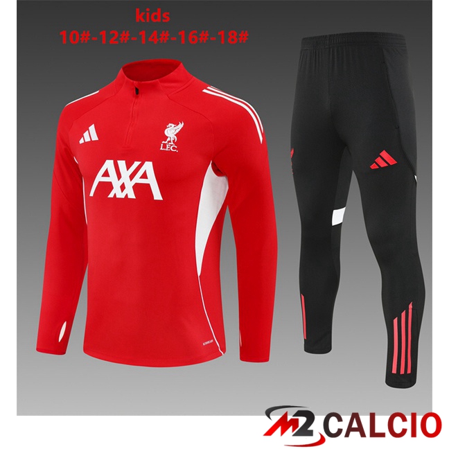 Insieme Tuta Calcio FC Liverpool Bambino Rosso 2025/2026  Insieme Tuta Calcio FC Liverpool Bambino Rosso 2025/2026