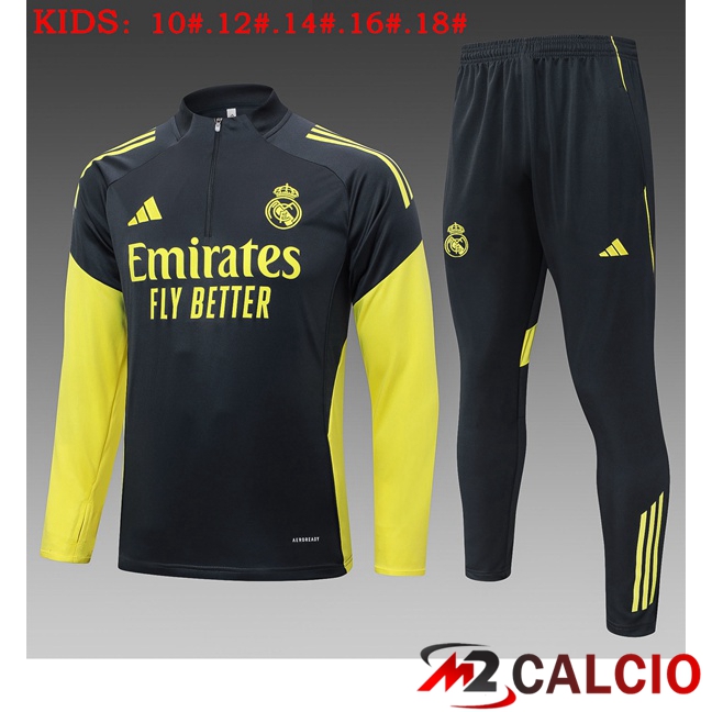 Insieme Tuta Calcio Real Madrid Bambino Grigio 2025/2026  Insieme Tuta Calcio Real Madrid Bambino Grigio 2025/2026