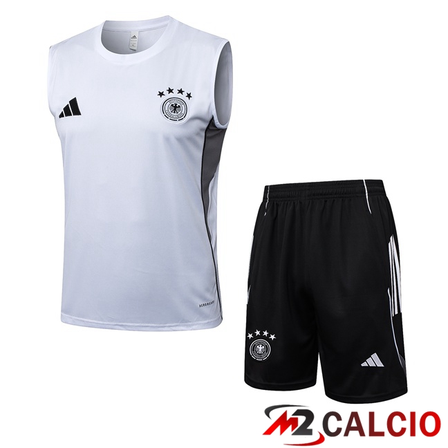 Canotta Allenamento Germania + Pantaloncini Bianco 2025/2026  Canotta Allenamento Germania + Pantaloncini Bianco 2025/2026