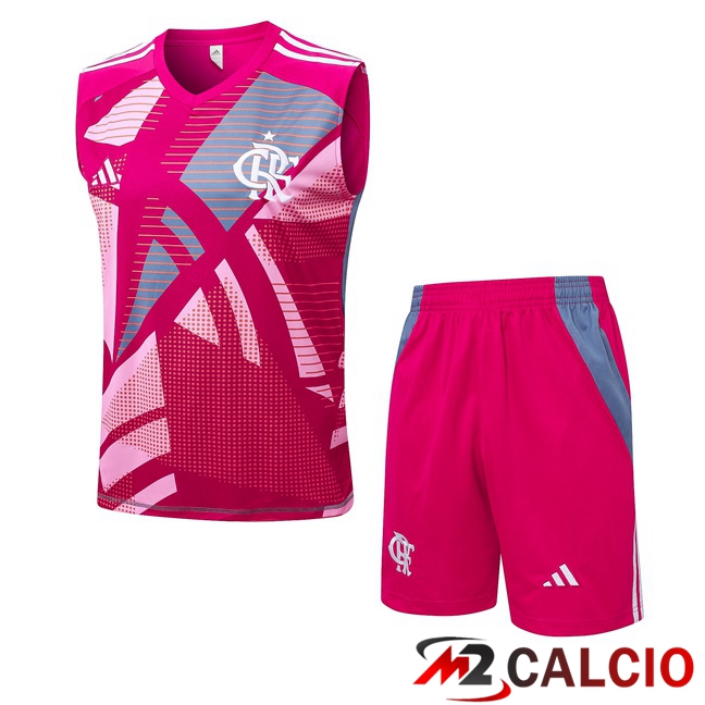 Canotta Allenamento Flamengo + Pantaloncini Rosa 2025/2026  Canotta Allenamento Flamengo + Pantaloncini Rosa 2025/2026