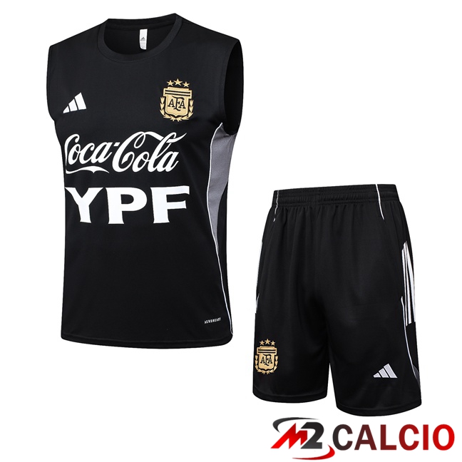 Canotta Allenamento Argentina + Pantaloncini Nero 2025/2026  Canotta Allenamento Argentina + Pantaloncini Nero 2025/2026
