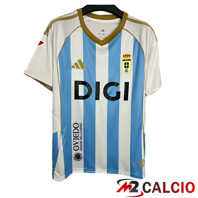 Maglie Calcio Real Oviedo Terza Bianco Blu 2025/2026