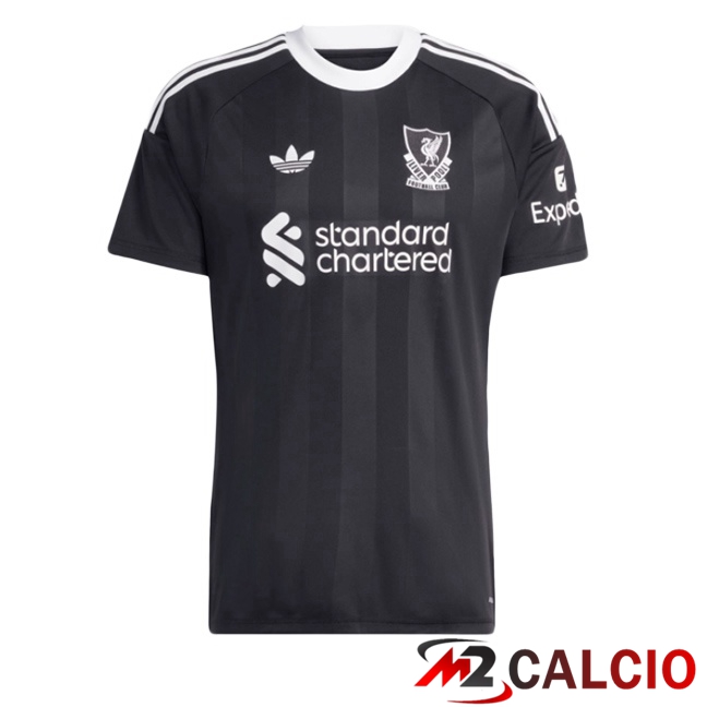 Maglie Calcio FC Liverpool Portiere Nero 2025/2026  Maglie Calcio FC Liverpool Portiere Nero 2025/2026
