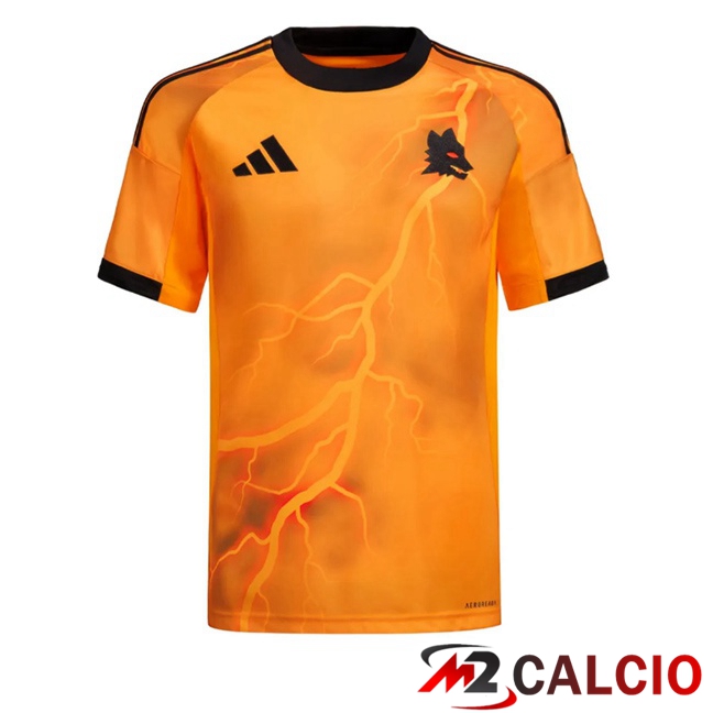 Maglie Calcio AS Roma Seconda Giallo 2025/2026  Maglie Calcio AS Roma Seconda Giallo 2025/2026