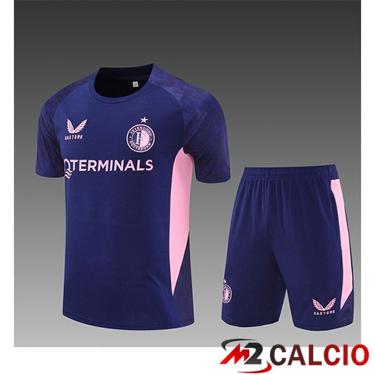 Insieme T Shirt Allenamento Feyenoord Bambino Viola/Rosa 2025/2026
