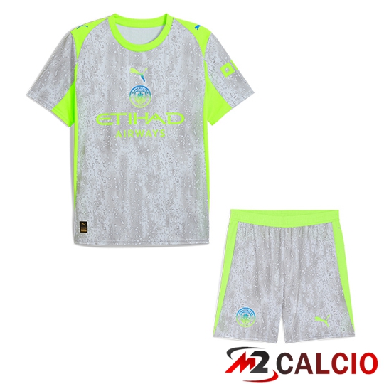 Maglie Calcio Manchester City Bambino Terza 2025/2026  Maglie Calcio Manchester City Bambino Terza 2025/2026