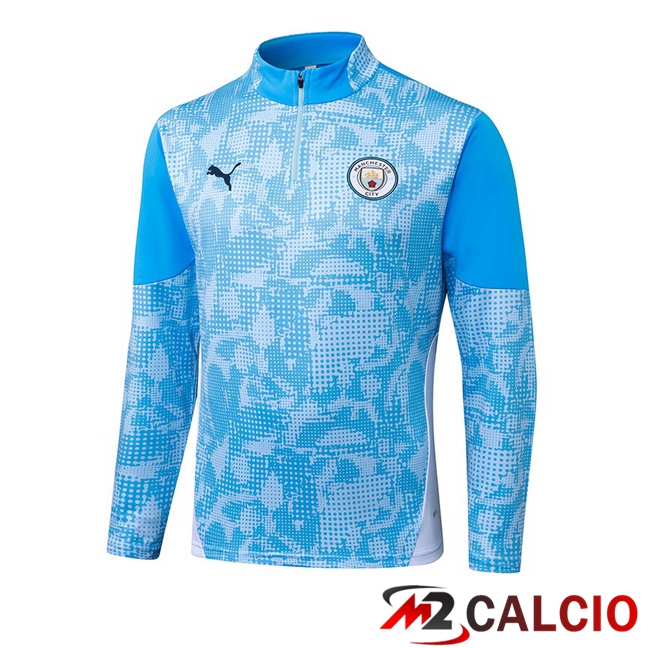 Felpa Allenamento Manchester City Blu 2025/2026  Felpa Allenamento Manchester City Blu 2025/2026