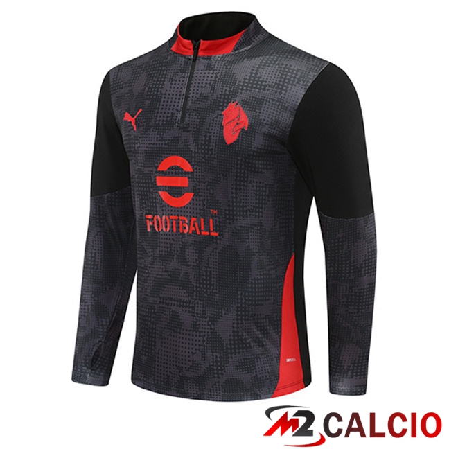 Felpa Allenamento AC Milan Nero 2025/2026  Felpa Allenamento AC Milan Nero 2025/2026