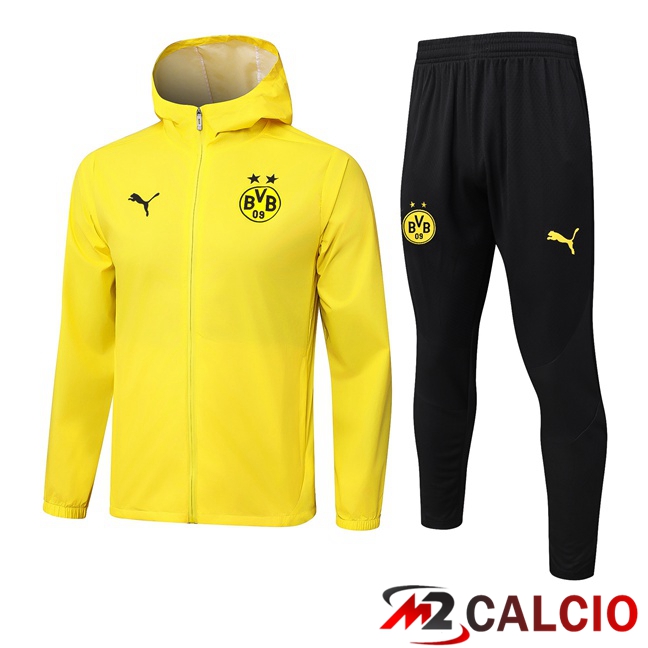 Tuta Calcio - Giacca A Vento Dortmund BVB Giallo 2025/2026  Tuta Calcio - Giacca A Vento Dortmund BVB Giallo 2025/2026