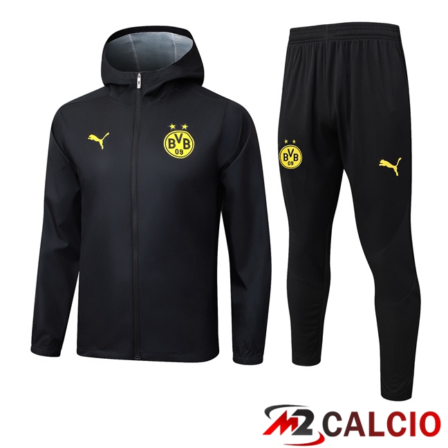 Tuta Calcio - Giacca A Vento Dortmund BVB Nero 2025/2026  Tuta Calcio - Giacca A Vento Dortmund BVB Nero 2025/2026