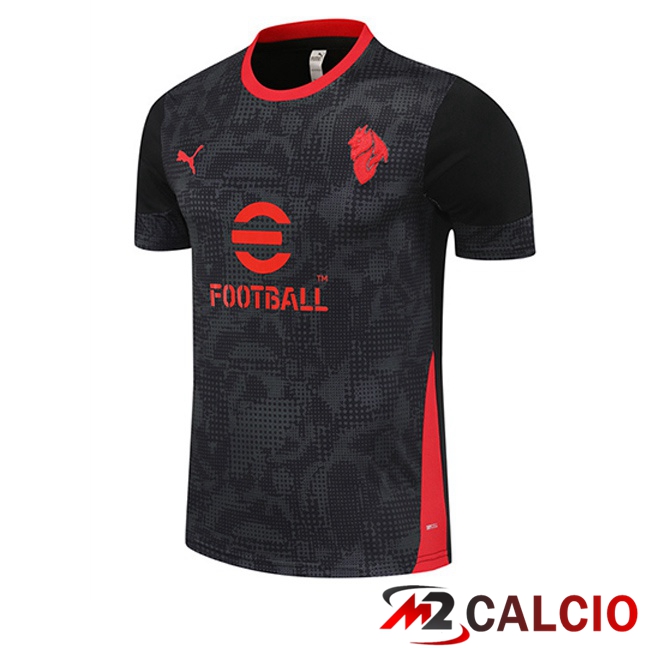 T Shirt Allenamento AC Milan Nero 2025/2026  T Shirt Allenamento AC Milan Nero 2025/2026