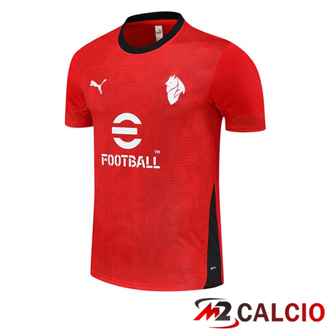 T Shirt Allenamento AC Milan Rosso 2025/2026  T Shirt Allenamento AC Milan Rosso 2025/2026