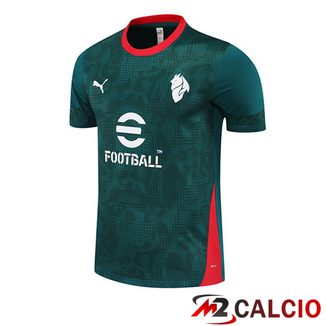 T Shirt Allenamento AC Milan Verde 2025/2026  T Shirt Allenamento AC Milan Verde 2025/2026