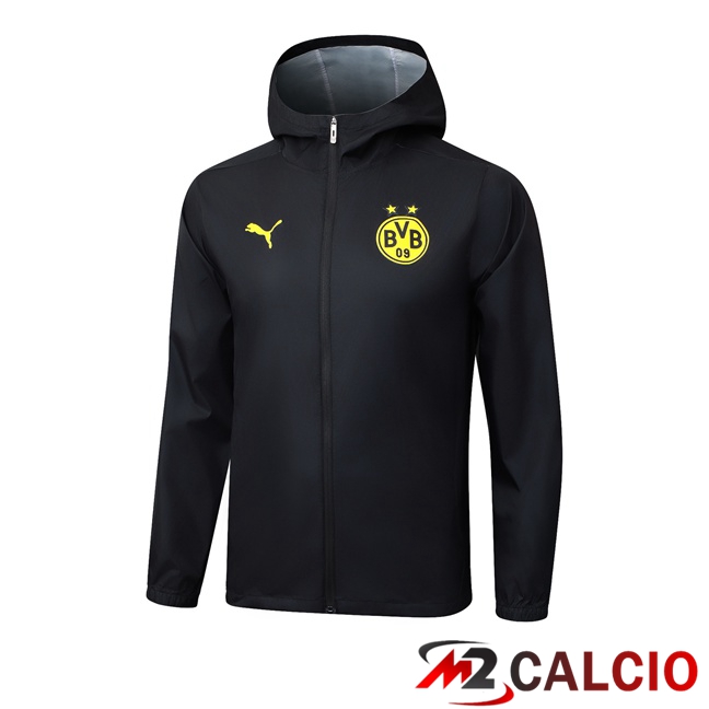 Giacca A Vento Dortmund BVB Nero 2025/2026  Giacca A Vento Dortmund BVB Nero 2025/2026