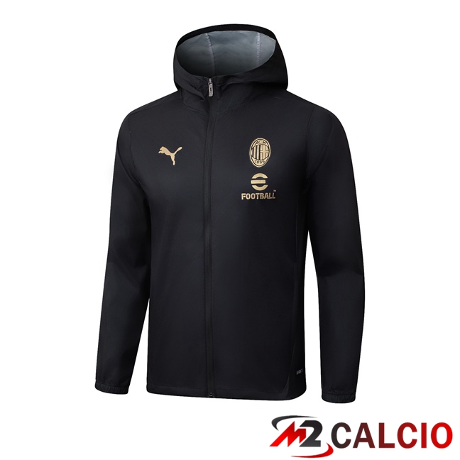 Giacca A Vento AC Milan Nero 2025/2026  Giacca A Vento AC Milan Nero 2025/2026