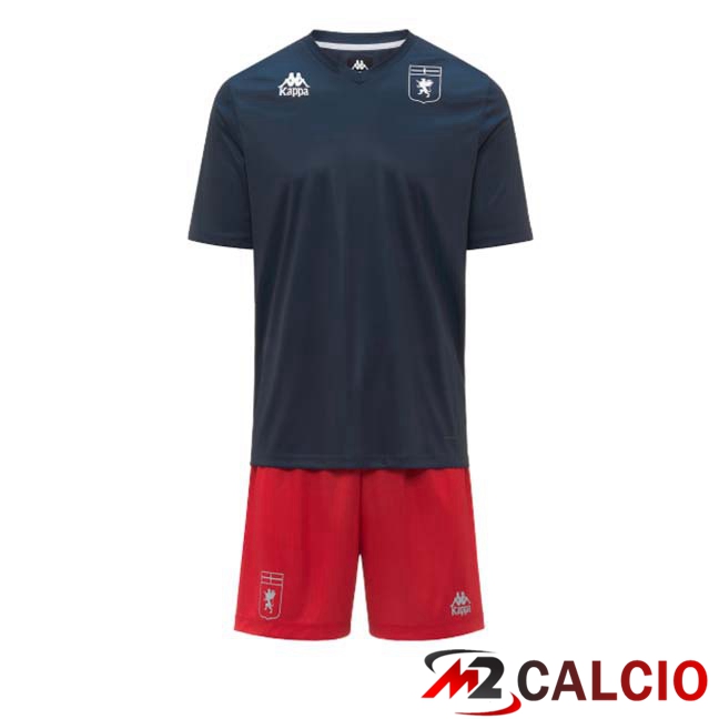 Maglie Calcio Genoa CFC Bambino Terza Blu Reale 2025/2026  Maglie Calcio Genoa CFC Bambino Terza Blu Reale 2025/2026