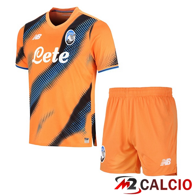 Maglie Calcio Atalanta Bambino Terza Arancia 2025/2026  Maglie Calcio Atalanta Bambino Terza Arancia 2025/2026