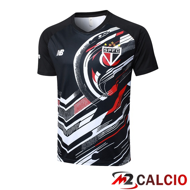 T Shirt Allenamento Sao Paulo FC Nero 2025/2026  T Shirt Allenamento Sao Paulo FC Nero 2025/2026