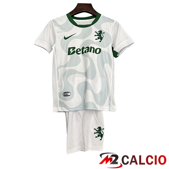 Maglie Calcio Sporting CP Bambino Seconda 2025/2026  Maglie Calcio Sporting CP Bambino Seconda 2025/2026