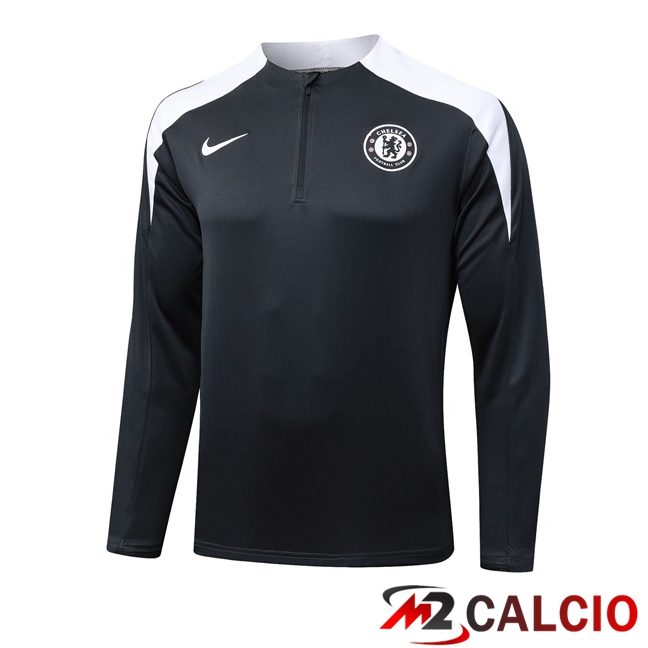 Felpa Allenamento FC Chelsea Grigio 2025/2026  Felpa Allenamento FC Chelsea Grigio 2025/2026