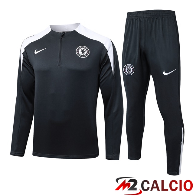 Insieme Tuta Calcio FC Chelsea Grigio 2025/2026  Insieme Tuta Calcio FC Chelsea Grigio 2025/2026