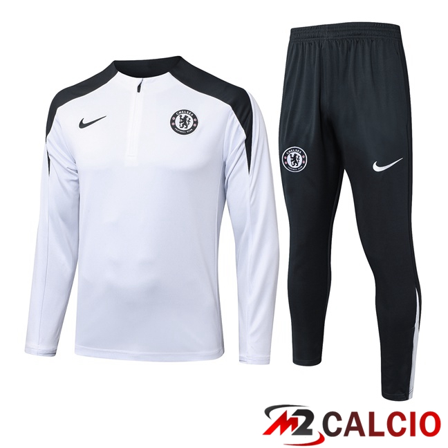 Insieme Tuta Calcio FC Chelsea Bianco 2025/2026  Insieme Tuta Calcio FC Chelsea Bianco 2025/2026